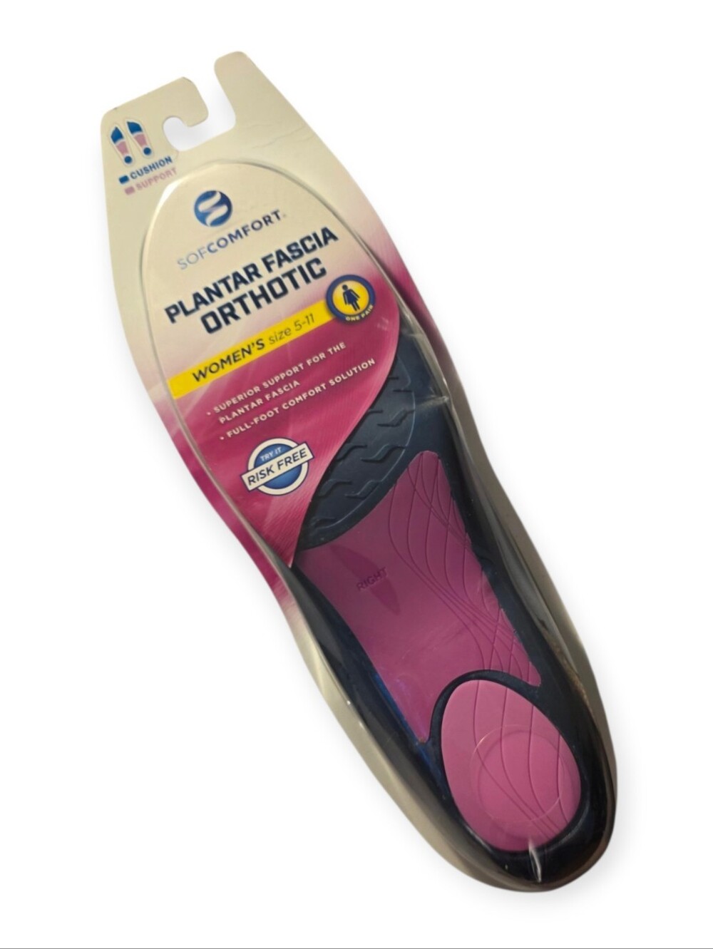 SOF COMFORT Plantar Fascia Orthotic Insoles Women’s 5-11 NWT
